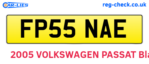 FP55NAE are the vehicle registration plates.