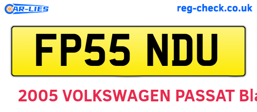 FP55NDU are the vehicle registration plates.
