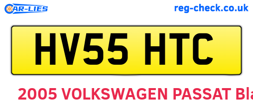 HV55HTC are the vehicle registration plates.