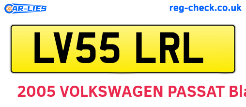 LV55LRL are the vehicle registration plates.