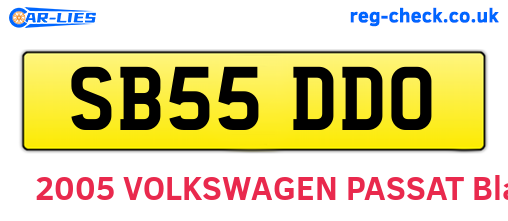 SB55DDO are the vehicle registration plates.