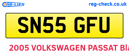 SN55GFU are the vehicle registration plates.