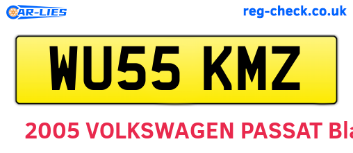 WU55KMZ are the vehicle registration plates.