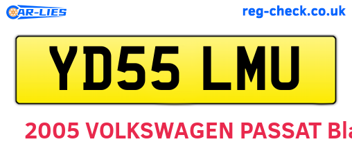 YD55LMU are the vehicle registration plates.
