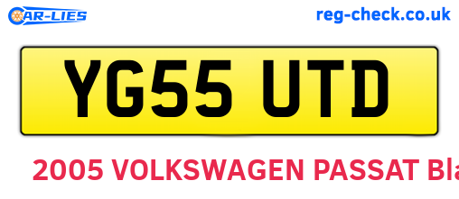 YG55UTD are the vehicle registration plates.