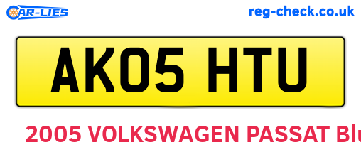 AK05HTU are the vehicle registration plates.