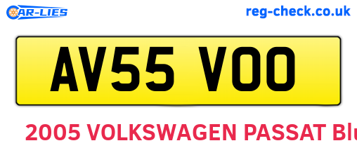 AV55VOO are the vehicle registration plates.