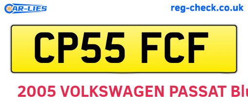 CP55FCF are the vehicle registration plates.