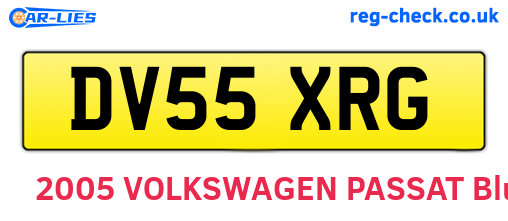 DV55XRG are the vehicle registration plates.