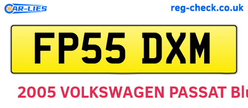 FP55DXM are the vehicle registration plates.