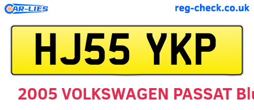HJ55YKP are the vehicle registration plates.