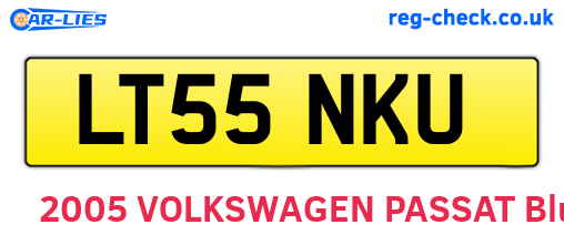 LT55NKU are the vehicle registration plates.