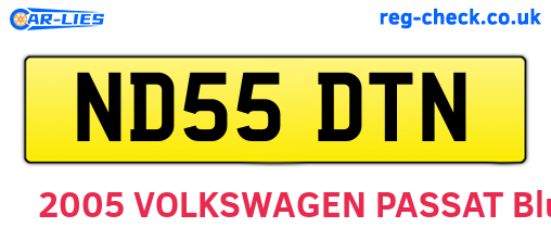 ND55DTN are the vehicle registration plates.
