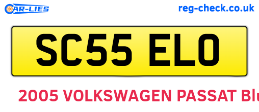 SC55ELO are the vehicle registration plates.