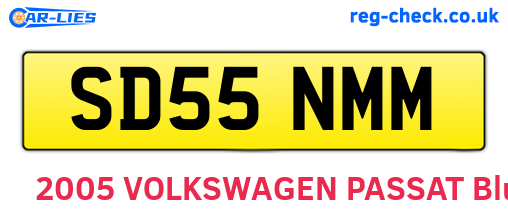SD55NMM are the vehicle registration plates.