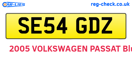 SE54GDZ are the vehicle registration plates.