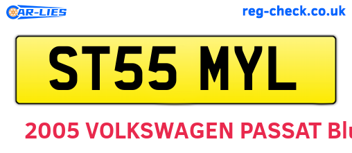 ST55MYL are the vehicle registration plates.