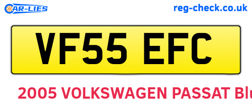 VF55EFC are the vehicle registration plates.