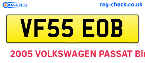 VF55EOB are the vehicle registration plates.