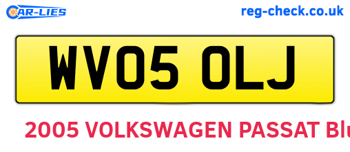 WV05OLJ are the vehicle registration plates.