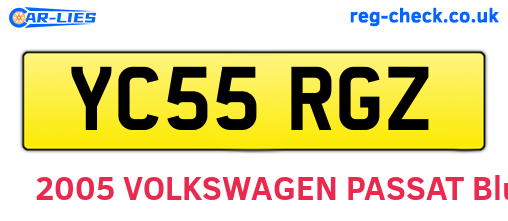 YC55RGZ are the vehicle registration plates.