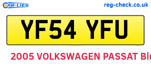 YF54YFU are the vehicle registration plates.