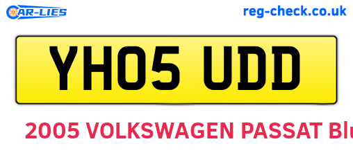 YH05UDD are the vehicle registration plates.