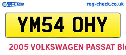 YM54OHY are the vehicle registration plates.