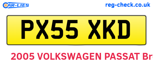 PX55XKD are the vehicle registration plates.
