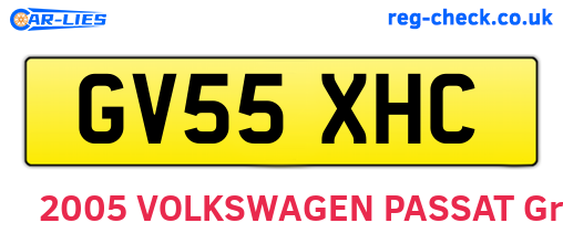 GV55XHC are the vehicle registration plates.