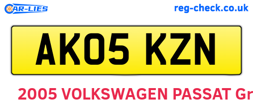 AK05KZN are the vehicle registration plates.