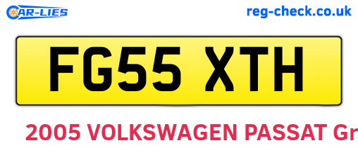 FG55XTH are the vehicle registration plates.