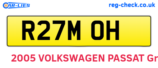 R27MOH are the vehicle registration plates.