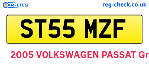 ST55MZF are the vehicle registration plates.