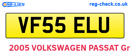 VF55ELU are the vehicle registration plates.