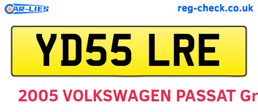 YD55LRE are the vehicle registration plates.