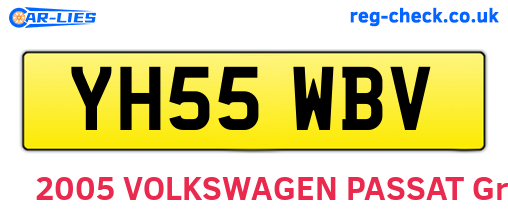 YH55WBV are the vehicle registration plates.