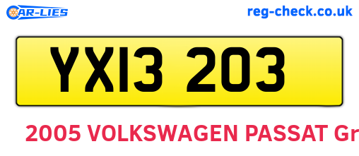 YXI3203 are the vehicle registration plates.