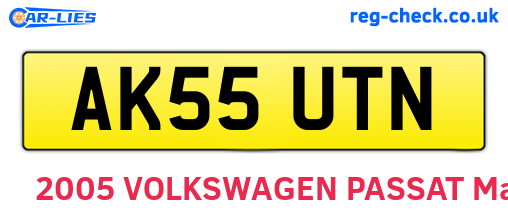 AK55UTN are the vehicle registration plates.