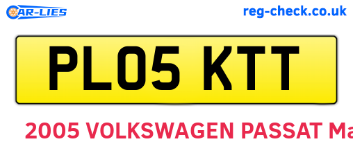 PL05KTT are the vehicle registration plates.
