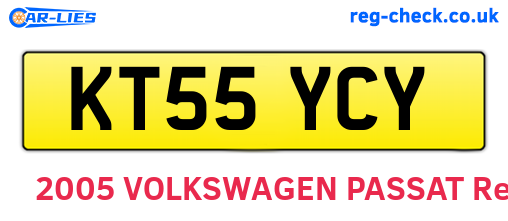 KT55YCY are the vehicle registration plates.