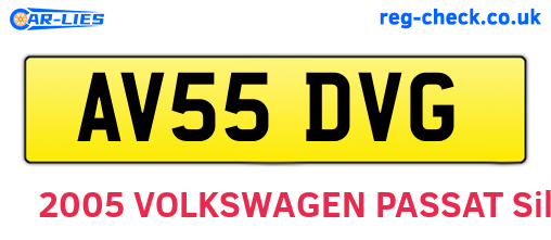 AV55DVG are the vehicle registration plates.