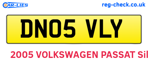 DN05VLY are the vehicle registration plates.