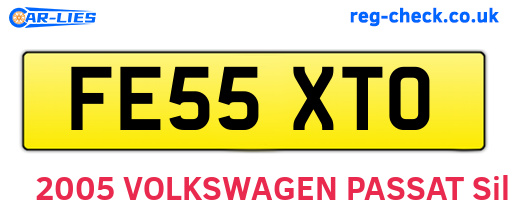 FE55XTO are the vehicle registration plates.