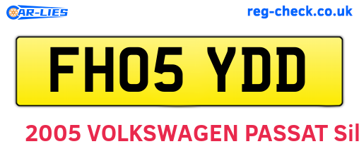 FH05YDD are the vehicle registration plates.