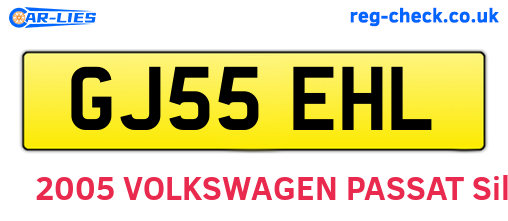 GJ55EHL are the vehicle registration plates.