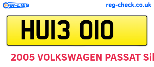 HUI3010 are the vehicle registration plates.