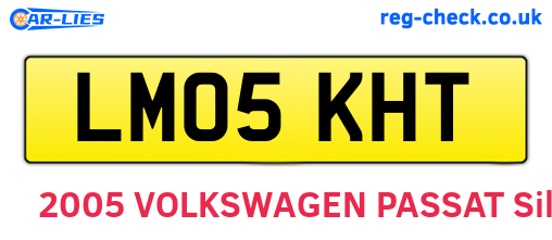 LM05KHT are the vehicle registration plates.