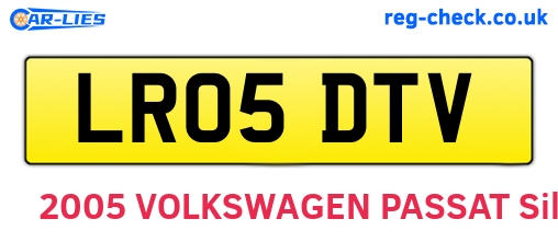 LR05DTV are the vehicle registration plates.