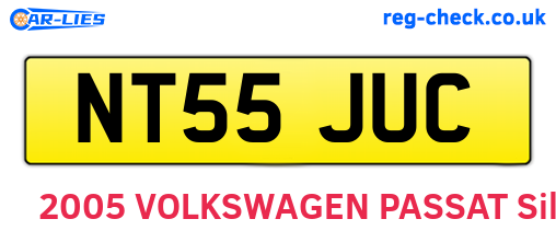 NT55JUC are the vehicle registration plates.
